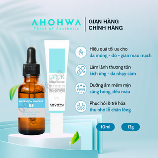  Combo AHOHWA Ampoule B5 Chiết 10ml, Kem Vitamin K 12g - Phục Hồi Da Mỏng Đỏ, Da Yếu, Lộ Mao Mạch
