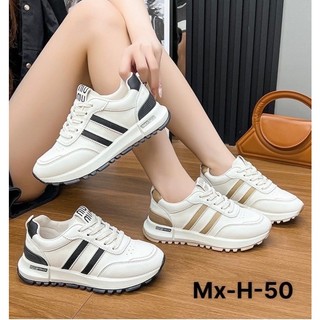 Mã MXH50 Giày thể thao nữ da mềm đế cao su nâng đế êm chân cao cấp