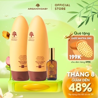 COMBO: gội xả siêu dưỡng ẩm Arganmidas + Tinh dầu dưỡng tóc Argan Oil