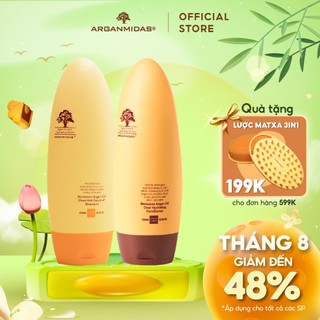 Combo Dầu gội ngừa gàu Arganmidas và dầu xả siêu dưỡng ẩm Arganmidas 450ml