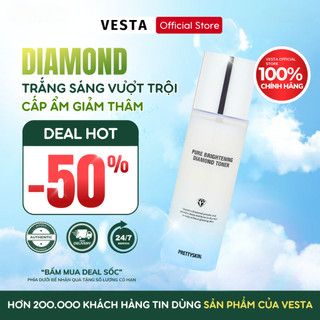Toner Nước Hoa Hồng Pretty Skin, Tonner Diamond Trắng Da Dưỡng Ẩm Chống Lão Hoá 150ml