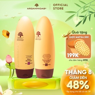 Combo dầu gội khử sắc vàng Arganmidas và Dầu xả siêu dưỡng ẩm Arganmidas 450ml