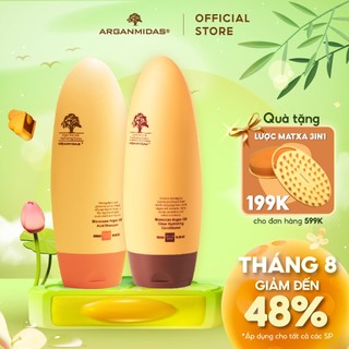 Combo dầu gội giành cho da đầu nhạy cảm Amino Axit và Dầu xả siêu dưỡng ẩm Arganmidas 450ml