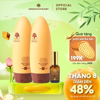 COMBO gội xả siêu dưỡng ẩm  Arganmidas (450ML) + Tinh chất dưỡng tóc Moroccan Argan Oil (50ML)