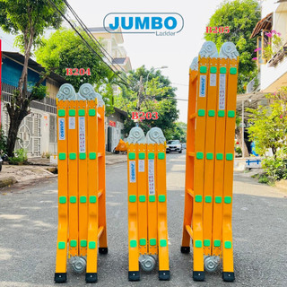 Thang nhôm gấp 4 chữ A 1.7m - 2.35m - 2.9m JUMBO B203 - B204 - B205 SƠN TĨNH ĐIỆN