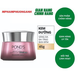 Kem sáng da đa tầng ban đêm Pond's Bright Miracle mờ thâm sạm với 50X Niasorcinol 45g
