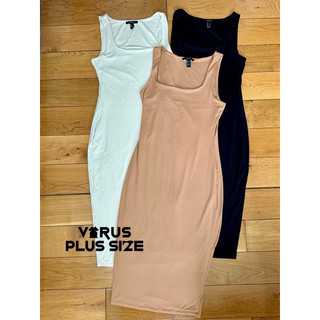 [virusplussize]Đầm midi bigsize f21 vải mát mịn xuất xịn(9895)