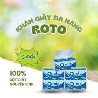 Khăn giấy rút lau tay đa năng 2 lớp 102 tờ ROTO ECO| Thế Giới Giấy | 100% bột giấy nguyên sinh