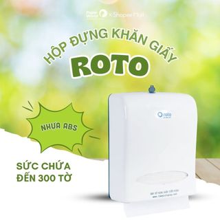 Hộp đựng khăn giấy rút treo tường ROTO | Thế Giới Giấy | Chất liệu nhựa ABS | Màu trắng | RT8038A.
