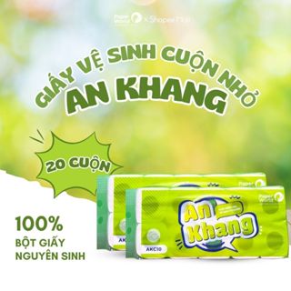 Giấy vệ sinh cuộn nhỏ 2 lớp mềm mịn, tan nhanh trong nước An Khang Classic10 | Thế Giới Giấy