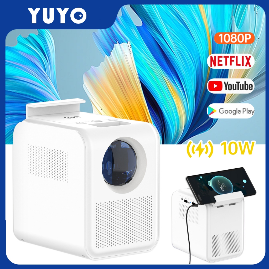 Máy Chiếu Mini YUYO hỗ trợ video 4k Projector Máy Quang Học Kín tích hợp sẵn pin dành cho cắm trại