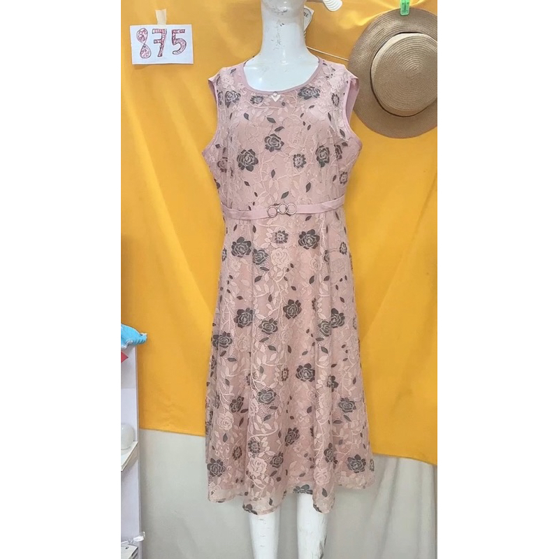 Đầm hồng tối size M/L.S875