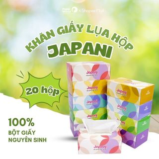 Combo 10 - 20 hộp khăn giấy rút để bàn 180 tờ JAPANI SILK ,Thế Giới Giấy,JPS180