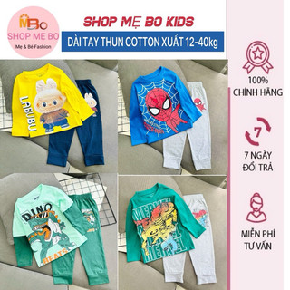 ĐỒ BỘ BÉ TRAI DÀI TAY THUN COTTON SIZE ĐẠI thu đông in hoạt hình đẹp