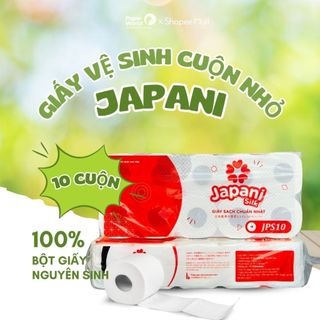 Giấy vệ sinh 3 lớp cao cấp giá tốt JAPANI SILK JPS10D, 100% bột giấy nguyên sinh ,Thế Giới Giấy