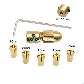Đầu Kẹp Mũi Khoan Mini trục 2.0mm Cho Động Cơ Điện Dụng Cụ Mũi Khoan Trục Bộ