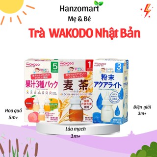 Trà wakodo Nhật Bản cho bé ăn dặm (lúa mạch, hoa quả, trà xanh, điện giải...)