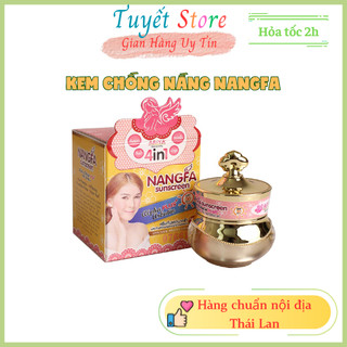 Kem chống nắng dưỡng trắng da che khuyết điểm 4 in 1 Nangfa Thái Lan 5gr