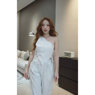 Set yếm lệch kẻ 𝐁𝐀𝐆𝐄𝐎