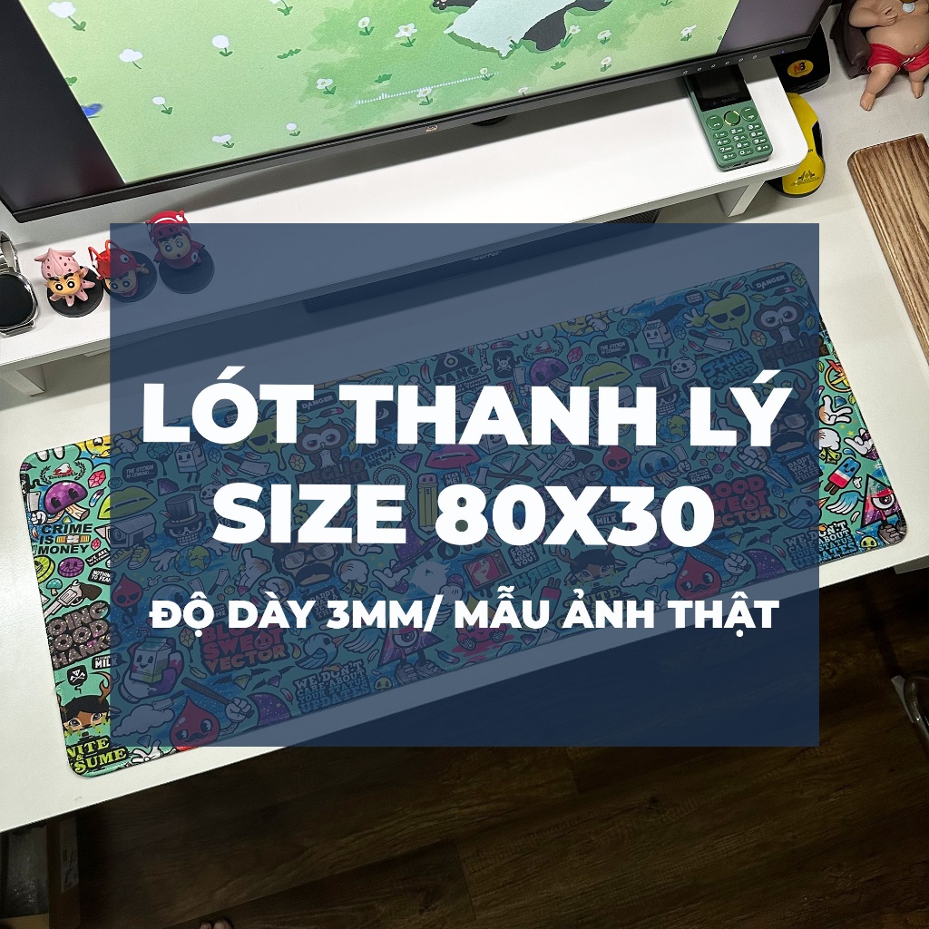 [THANH LÝ LÓT 80x30] Lót Chuột Cỡ Lớn Ảnh Thật Được Chọn Mẫu Kích Thước 80x30 Độ Dày 3mm | EZPC