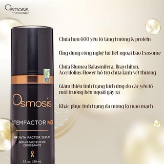 [HÀNG CÔNG TY] SERUM PHỤC HỒI, TẾ BÀO TĂNG TRƯỞNG OSMOSIS STEMFACTOR GROWTH FACTOR SERUM 30ML
