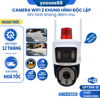 Camera WIFI App YOOSEE Ngoài Trời - 2.0MP Xem Ban Đêm Có Màu, Chống Nước IP66, Đàm Thoại 2 Chiều