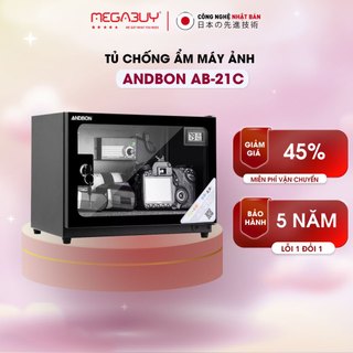 Tủ chống ẩm máy ảnh 20 Lít nhập khẩu ANDBON, tủ hút ẩm máy ảnh 20L tiết kiệm điện, tặng kèm xốp chống xước drycabinet
