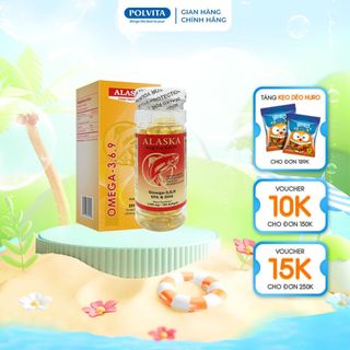 Viên uống dầu cá Alaska Deep Sea Fish Oil Omega-3,6,9 Nu-Health hỗ trợ giảm cholesterol trong máu 100 viên