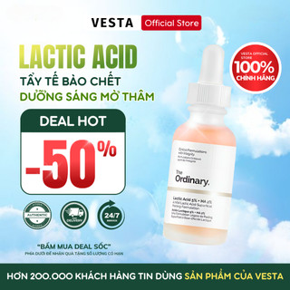Serum The Ordinary Tẩy Da Chết Hóa Học Lactic Acid + HA Giảm Mụn Mờ Thâm Phục Hồi Tái Tạo Da 30ml