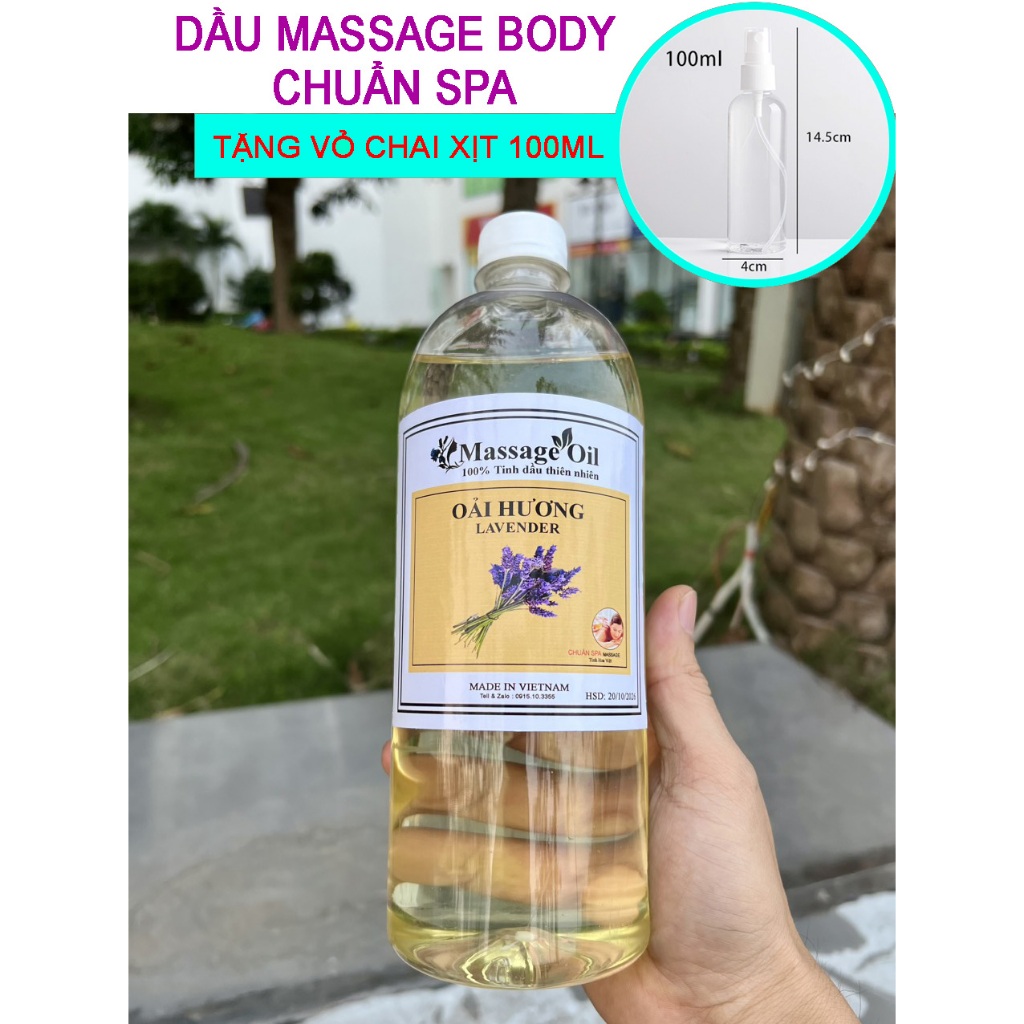 Dầu Dừa massage body 1 lít - 500ml , Không mùi, hương gừng, hoa hồng, nhài, lavender.....
