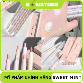 Bút Kẻ Bọng Mắt 2 Đầu SWEET MINT Nét Mảnh Lâu Trôi BOWSTORE Bút Tô Nhũ Mắt Lấp Lánh Mịn Lì Trang Điểm Mắt Makeup