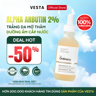 Serum The Ordinary Alpha Arbutin 2% HA Dưỡng Ẩm Da Trắng Sáng Giảm Mụn Thâm Tái Tạo Phục Hồi 30ml