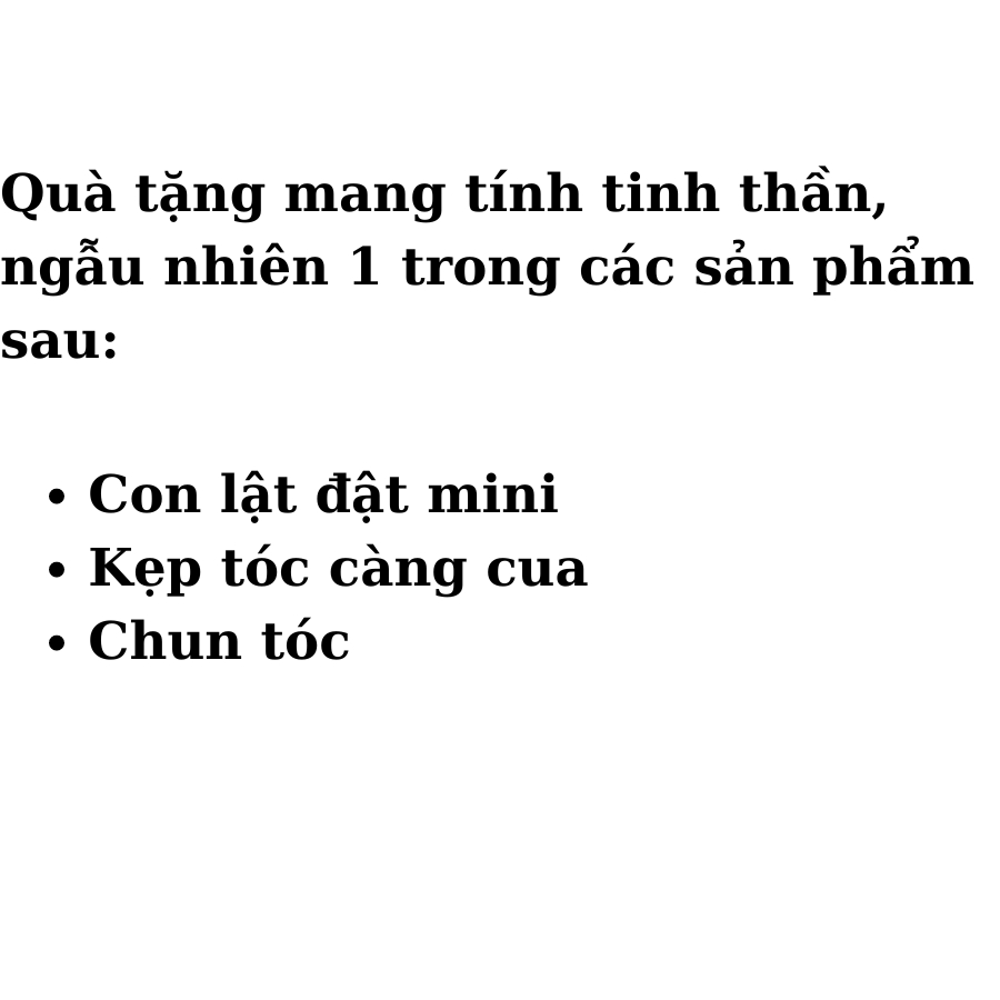 Quà tặng cho đơn hàng từ 50k