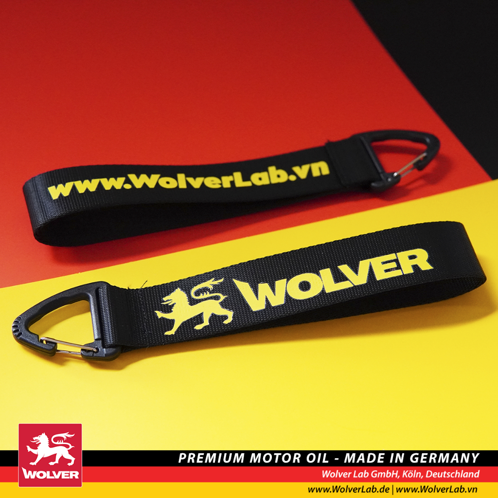 Móc khóa dây vải WOLVER 2024 - Móc khóa xe máy Wolver - Móc Wolver