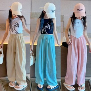 Quần dài ống rộng bé gái thời trang có túi chéo bên hông gió nhăn từ 10-55kg