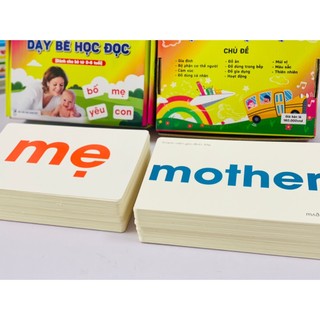Flashcard glenn doman dạy trẻ biết đọc sớm ,kích thước 15*21cm