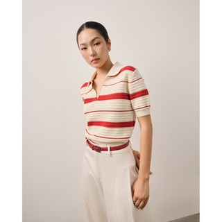 Áo dệt kim tay ngắn polo BASIC SOLAR TOP