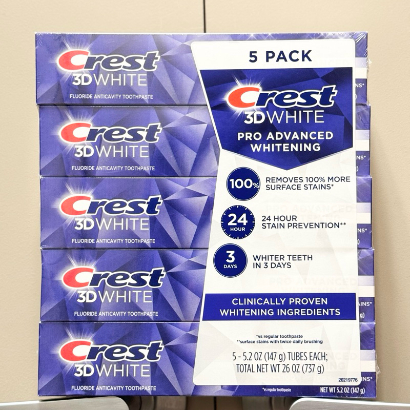 (MẪU MỚI 2024 + BILL)KEM ĐÁNH RĂNG CREST 3D WHITE 147GR DATE 12/2027