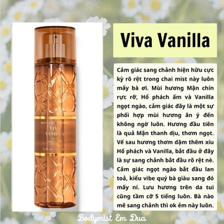  Xịt Thơm Toàn Thân - VIVA VANILLA
