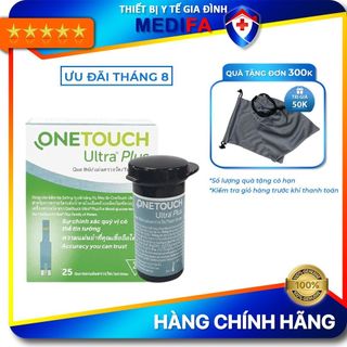 Hộp 25 Que Thử Đường Huyết OneTouch Ultra Plus Dùng Cho Máy Đo Đường Huyết OneTouch Ultra Plus Flex