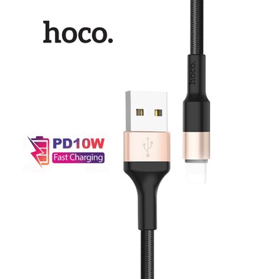 Cáp sạc PD10W USB to IP Hoco X26 hỗ trợ truyền dữ liệu dùng cho ip7/8/X/11/12 dài 1M