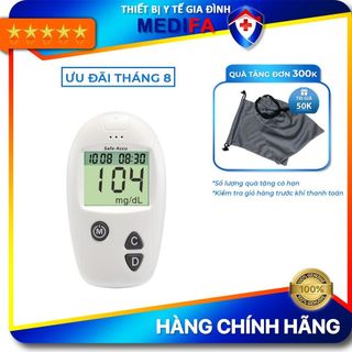 Máy Đo Đường Huyết Safe-Accu Thiết Kế Nhỏ Gọn, Dễ Sử Dụng Chính Hãng Sinocare Bảo Hành Trọn Đời