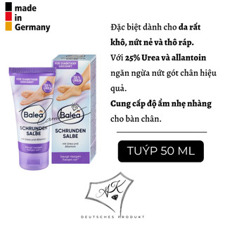 [ Hàng Đức ] Kem nứt gót chân, dưỡng gót chân Balea Schrundensalbe, nội địa Đức - 50ml