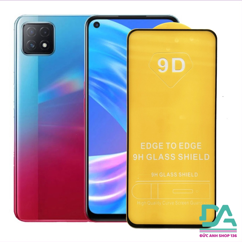 Kính cường lực 9D full màn OPPO A72 5G , A73 5G tặng giấy lau kính