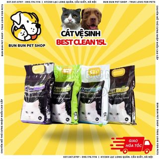 CÁT VỆ SINH CHO MÈO BEST CLEAN 15L