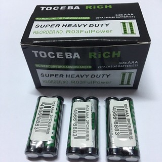 Hộp 40 viên pin nhí Tocceba AAA ( pin đũa, pin nhí)