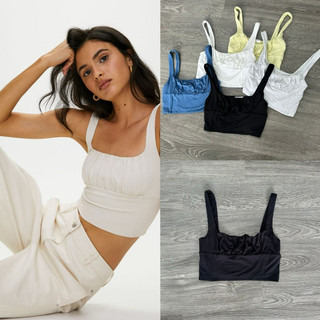 HIPU.VNXK - Áo croptop 2 dây nhún ngực Wilfredd Freee, chủ yếu màu đen.