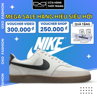 Giày nike court vision low ‘white black gum’ fq8075-133 dáng thể thao nam nữ, giày nike chính hãng fullbox oxo fashion