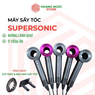 Máy sấy tóc Supersonic kèm đầu sấy dịu nhẹ, không cánh quạt, công suất cao, sấy nóng lạnh 2 chiều. BH 1 tháng