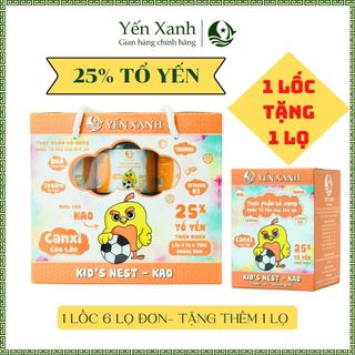 Nước tổ yến sào chưng dành cho trẻ em Kid's Nest Kool hương vani – YẾN XANH - Lốc 6 lọ x 70ml